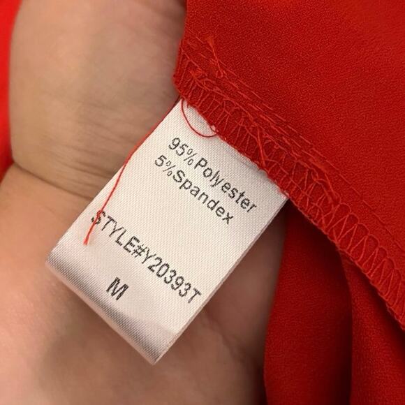 Tuckernuck Pomander Place Red Crepe Kenzo Mini Dress Size Medium - Picture 8 of 11